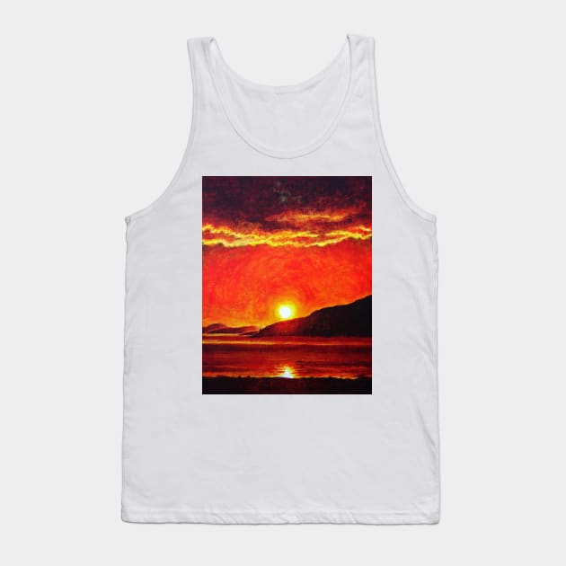 Ullapool Sunset Tank Top by Paul Mudie